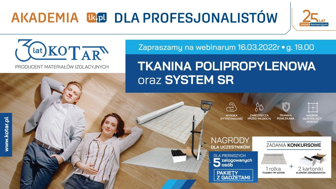 Tkanina polipropylenowa oraz System SR firmy KOTAR 